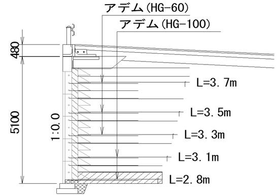 主要地方道金沢田鶴浜線地方道改築工事（改良４工区）断面図